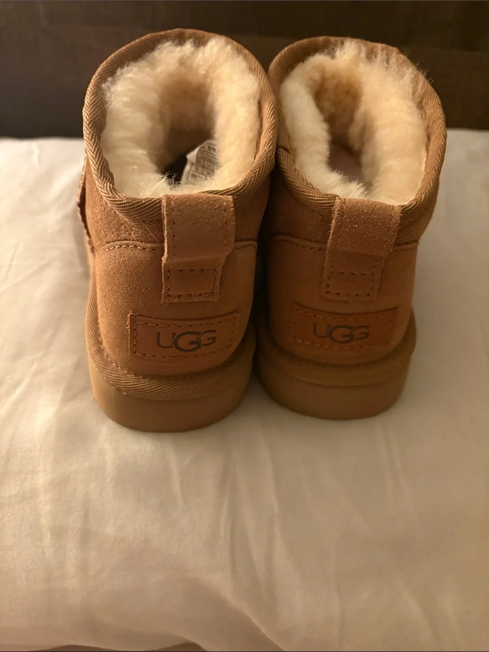 Kids Shearling-Lined Slip-On Slippers - Chestnut